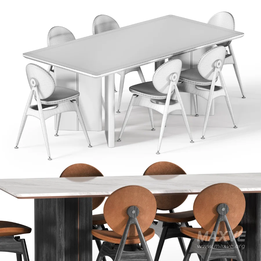 MODERN DINING TABLE AND CHAIRS - Image 7