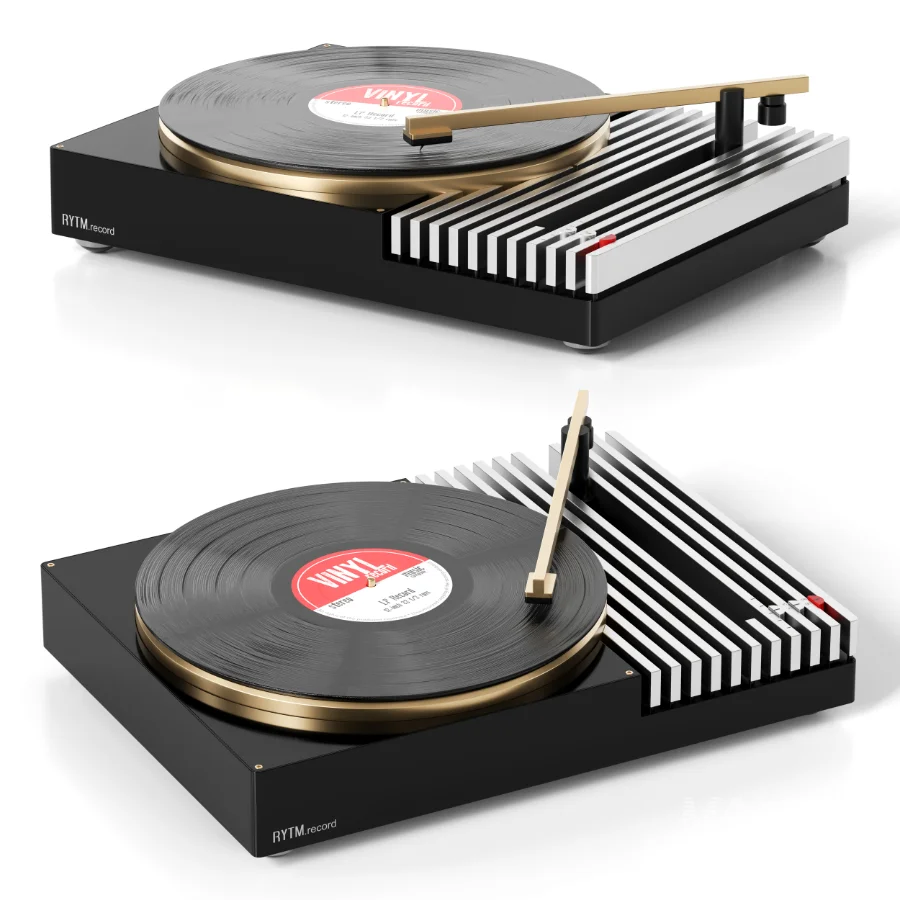 RYTM Modern Metalic Record Player - Image 1