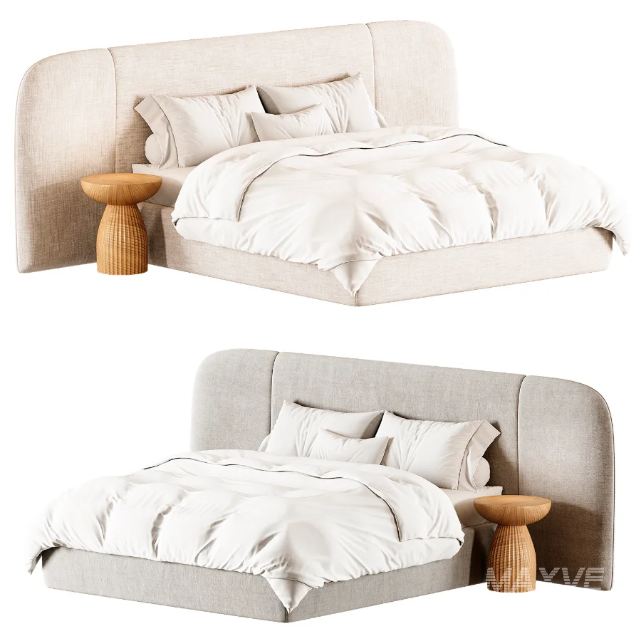 Julianne Upholstered Winged Bed - Image 4