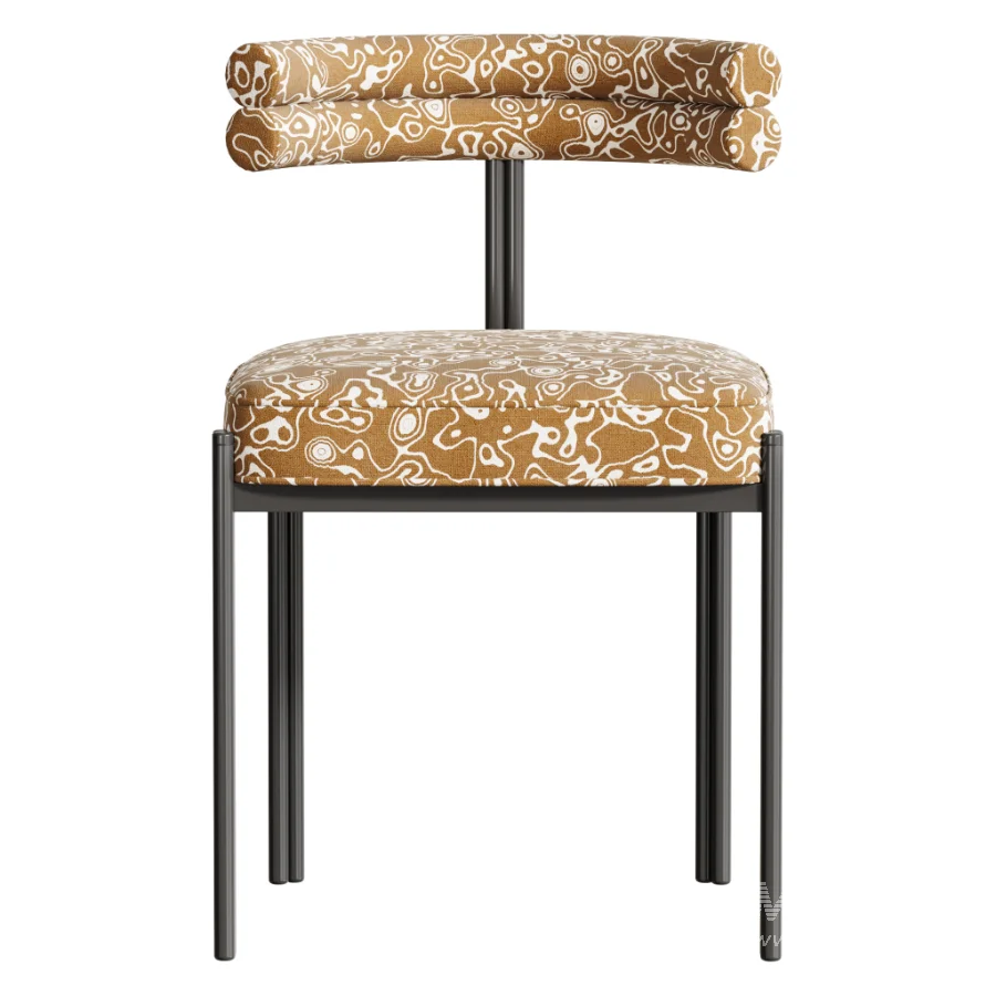 Industrial Velvet Dining Room Chair - Image 7