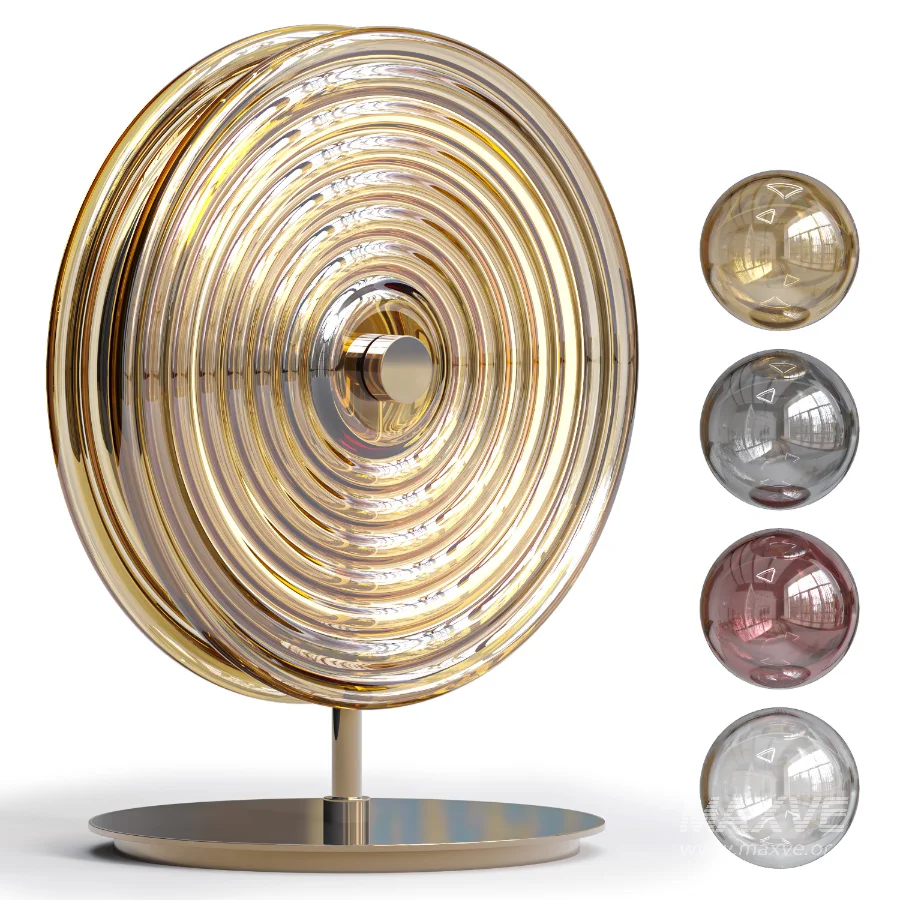 Table lamp made of metal and glass decorated - Image 4