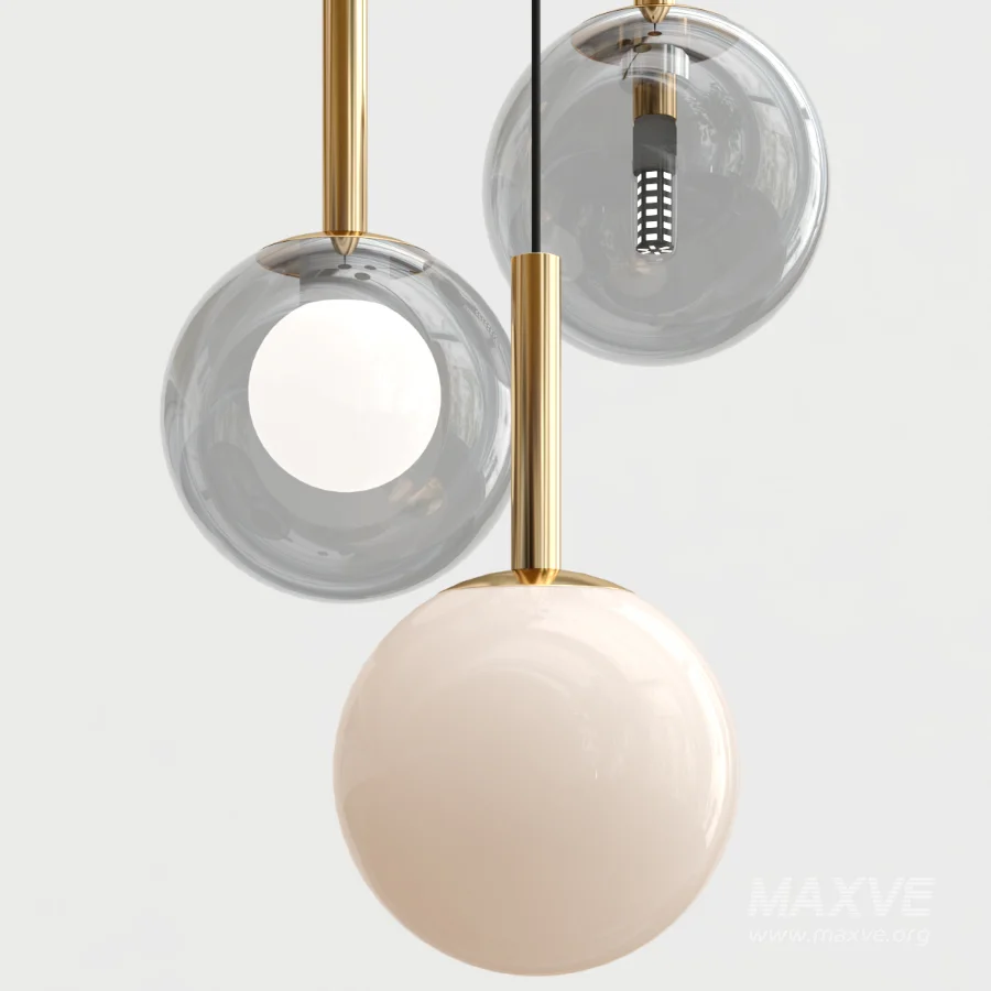 Glass ball pendant lamp - Image 2