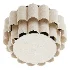 Folia scalloped natural linen flush pendant - Thumbnail 1