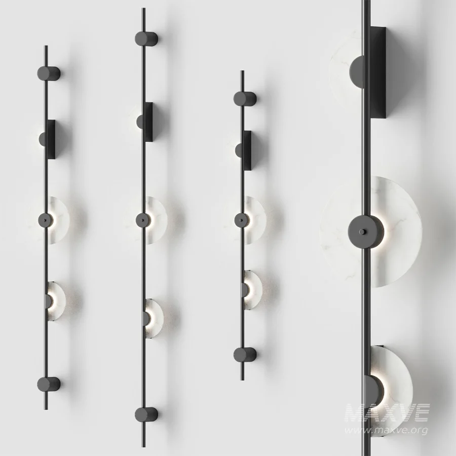 Alabaster Wall Sconce Black by Dekoor - Image 3