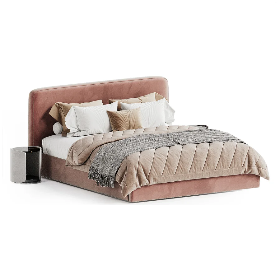 Abbyson Luxe Upholstered Bed - Image 6