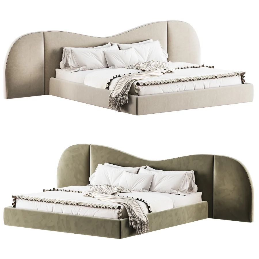 Everest Linen Fabric Bed - Image 1