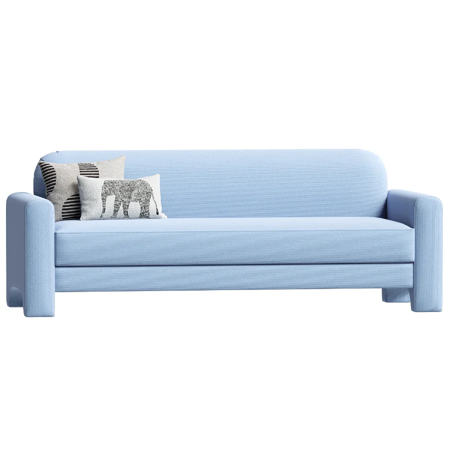 Werts Modern Chenille Sofa - Image 1