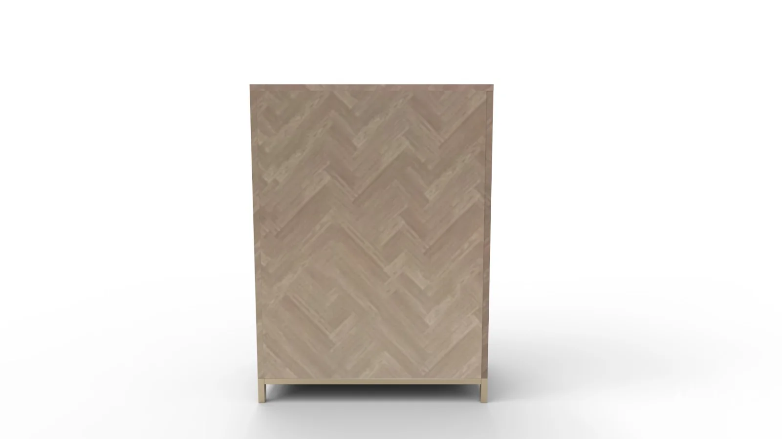 Herringbone Wood Accent Storage Cabinet With 2 Doors - Image 11