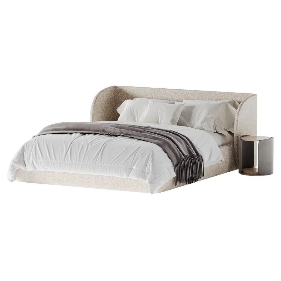 Yuna Boucle Bed by Divan - Image 5