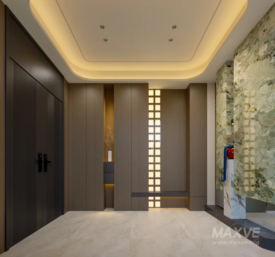 Modern villa living room and dining room interior scene - Image 4