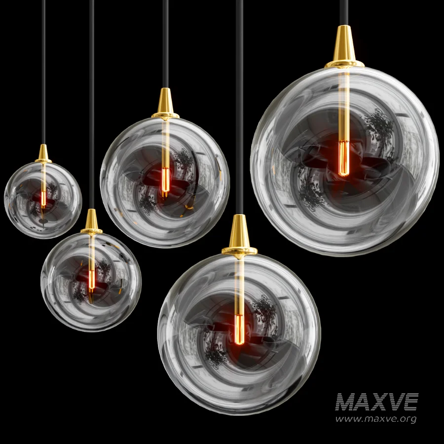 GLASS GLOBE PENDANT LAMP - Image 4