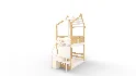 Twin Bunk Bed White, House Bed,Storage And Guard Rail - Thumbnail 9