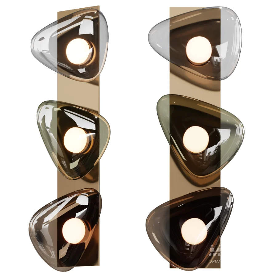 Modern Organic Glass Wall Lamp - Image 1