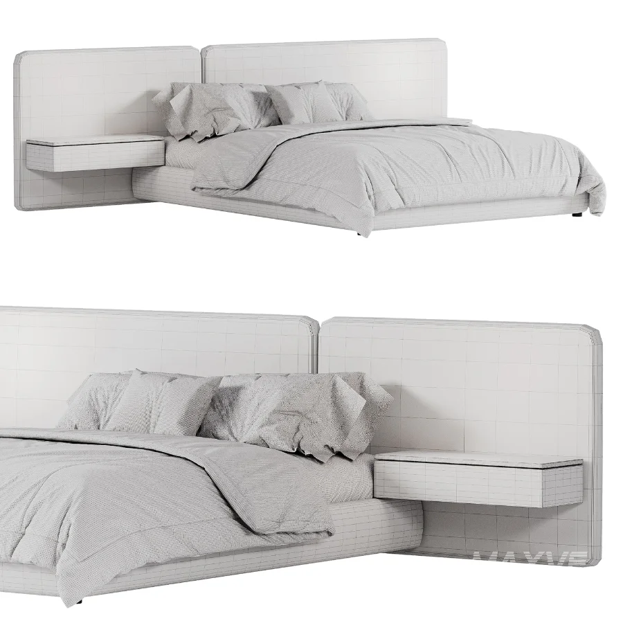 Modern Double Bed 05 - Image 5