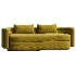 Oratino Ivory Linen 3 Seater Curved Sofa - Thumbnail 3