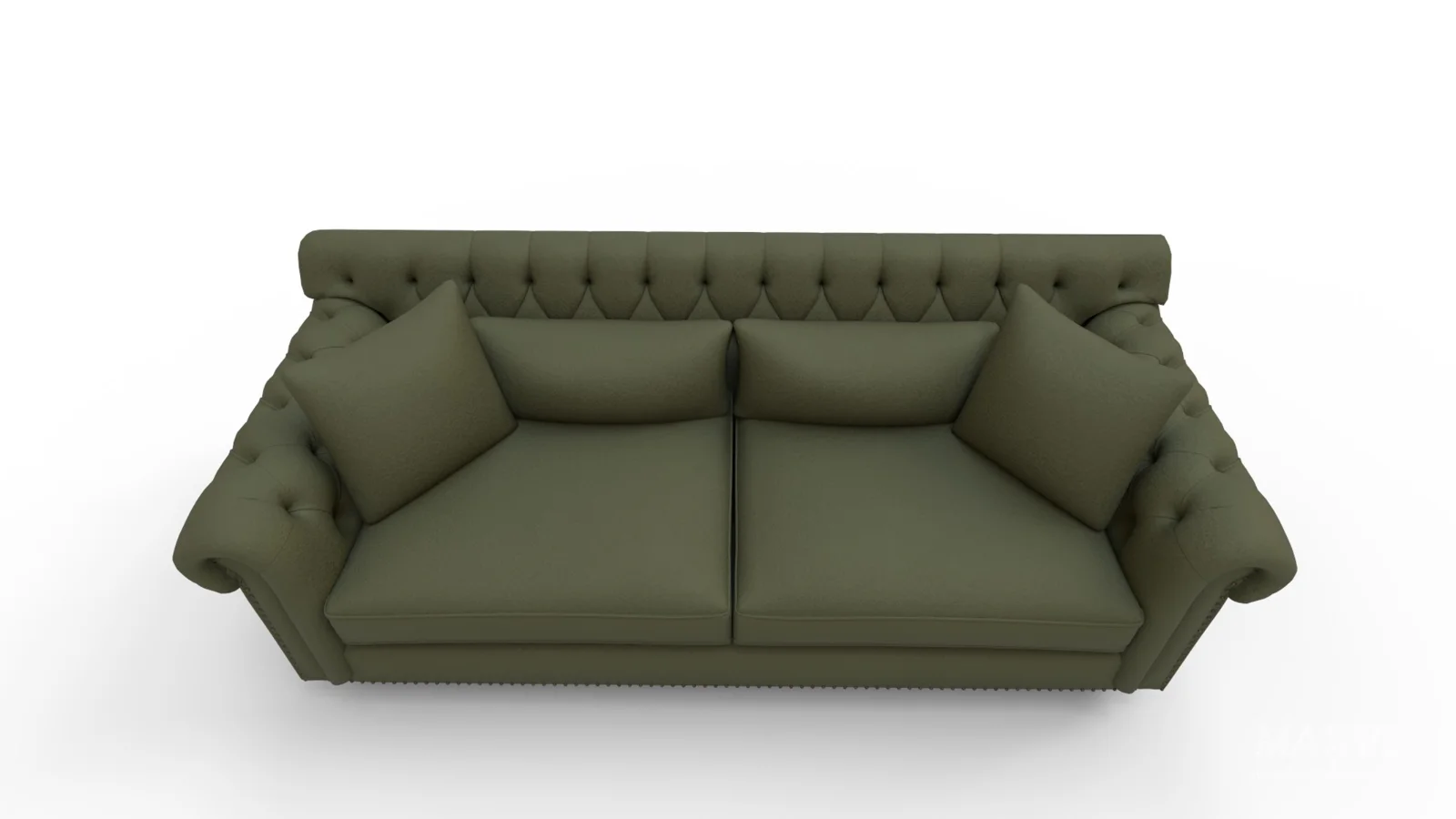Eva Green Velvet Sofa - Image 4
