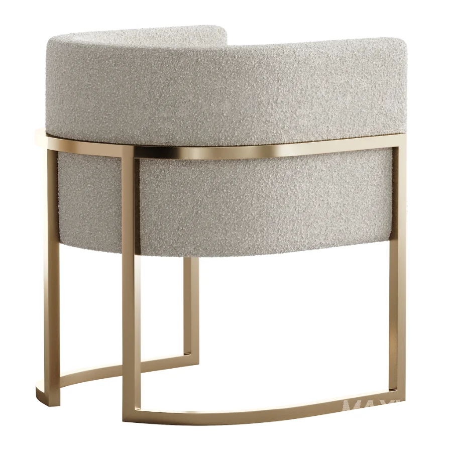 Parsons Arm Chair Leather Indoor Dining Chair with Gold Frame - Image 6
