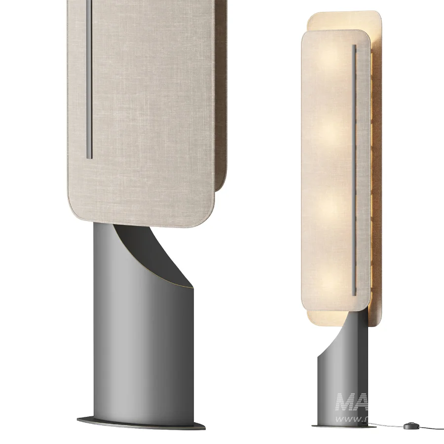 Barrier Linen Floor Lamp - Image 3