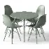 ELON Series Plastic Chair With Wood Base - Thumbnail 7