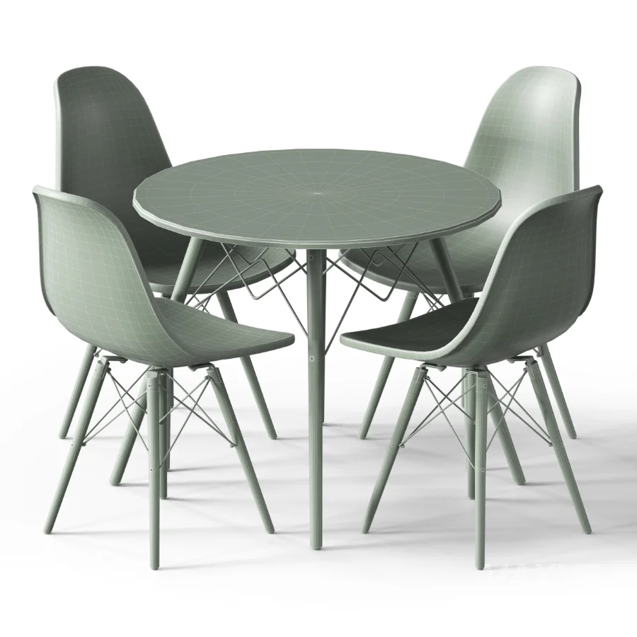 ELON Series Plastic Chair With Wood Base - Image 7