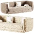Clementine Dove Grey Woven 3 Seater Fabric Sofa - Thumbnail 5