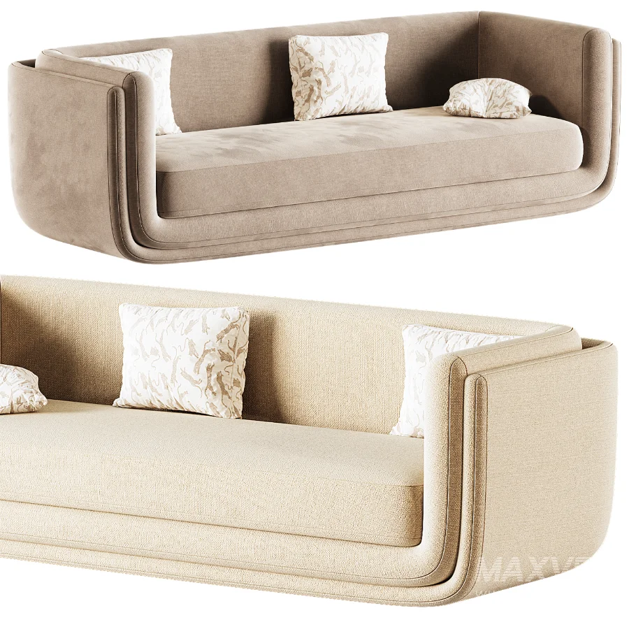 Clementine Dove Grey Woven 3 Seater Fabric Sofa - Image 5