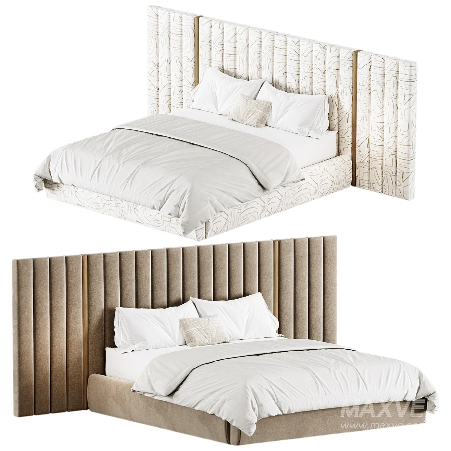 Summerton Stone White Fabric Queen Bed - Image 2