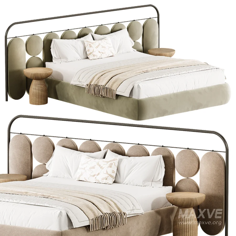 Japandi Double Bed 04 - Image 5
