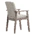 Modern Arm Chair with Upholstered Seat and Wood Arms - Thumbnail 3