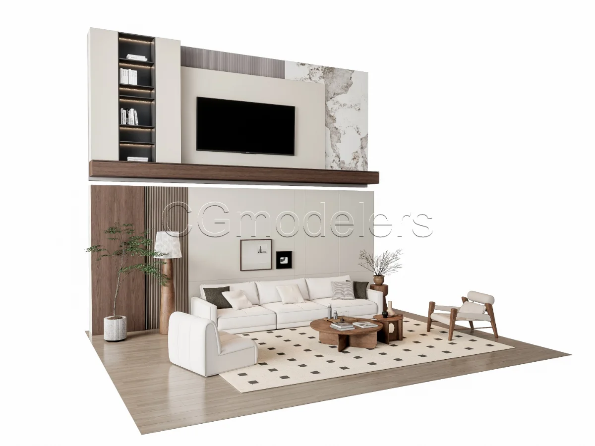 MODERN LUXURY LIVING ROOM SET 6 - Image 18