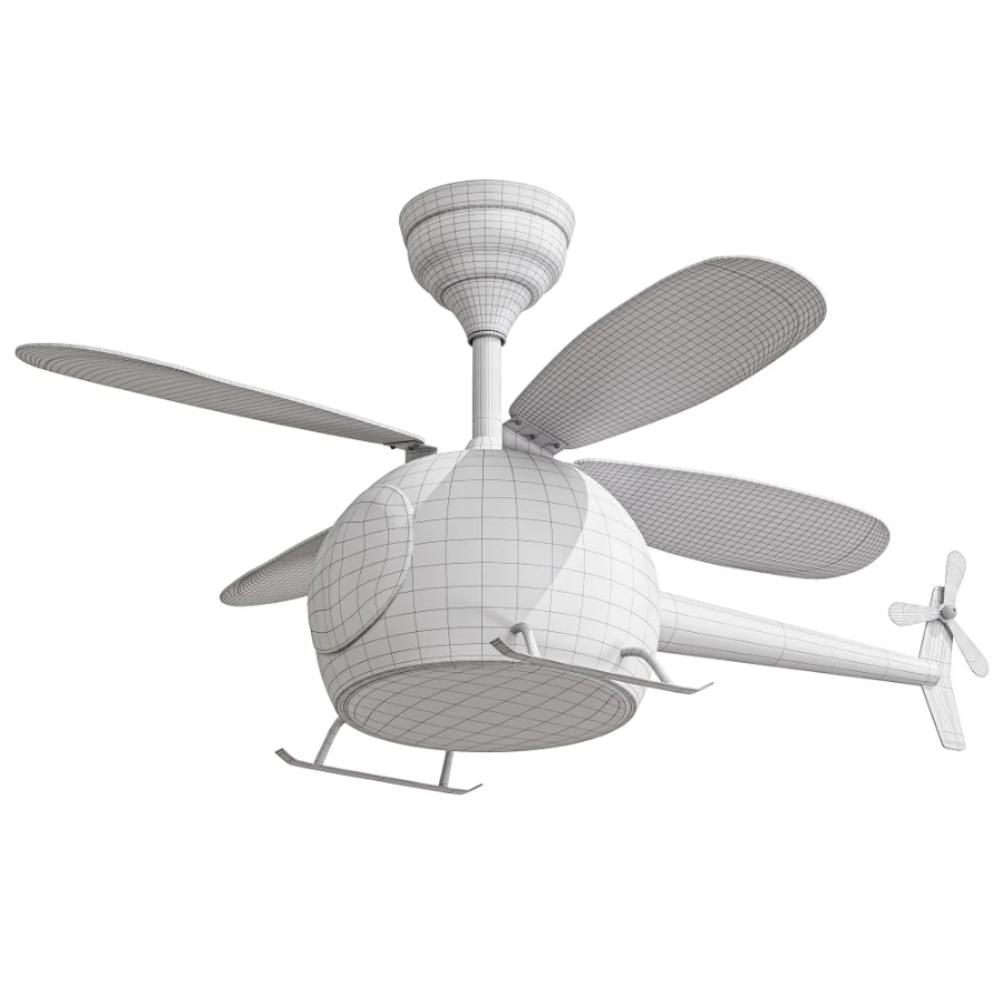 Creative Cartoon Airplane Ceiling Fans with LED Lights - Image 7