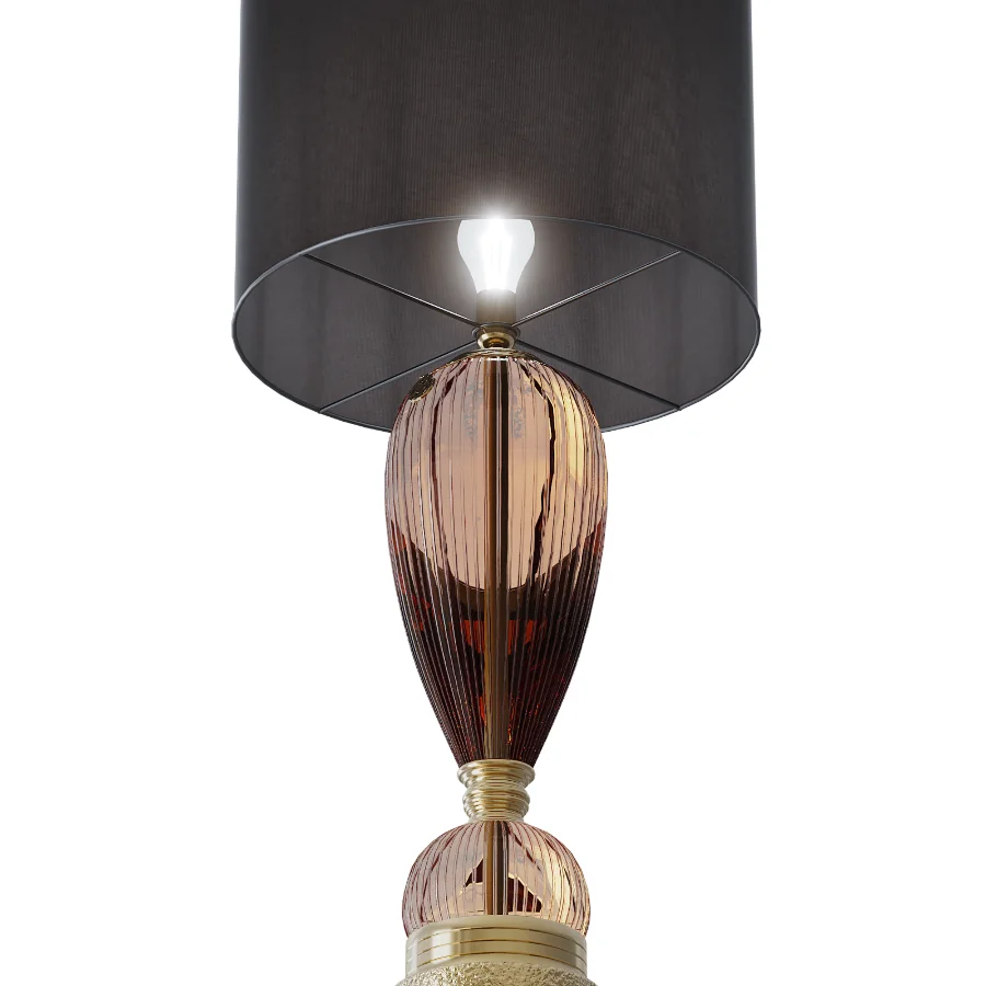 Boccadoro pearl-gold crystal table lamp - Image 3