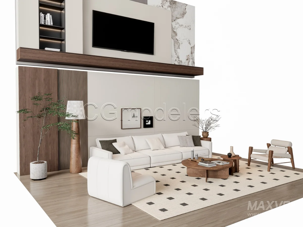 MODERN LUXURY LIVING ROOM SET 6 - Image 8