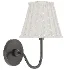 Vintage Brass Burlap Wall Lamp - Thumbnail 2