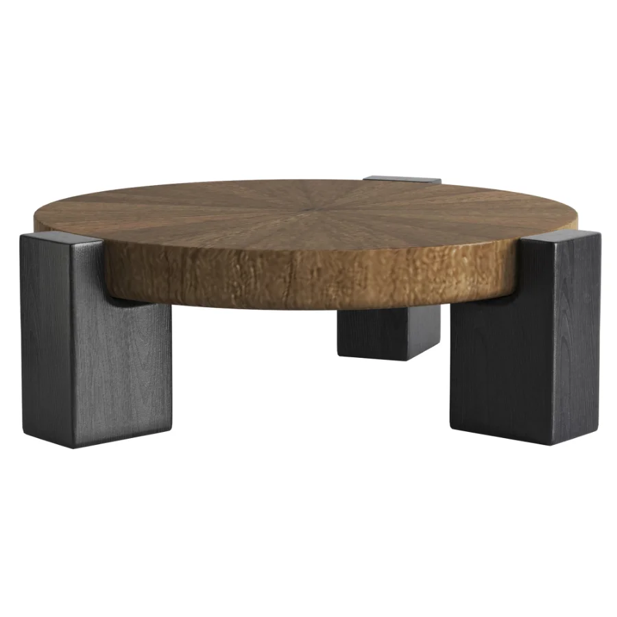 Rhuardhi Modern Round Wood Coffee Table with Accent End Table - Image 1