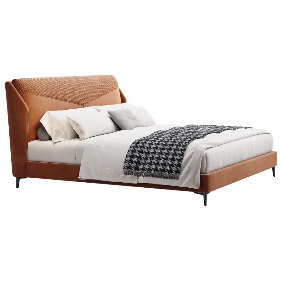 Scandinavian double bed 04 - Image 2