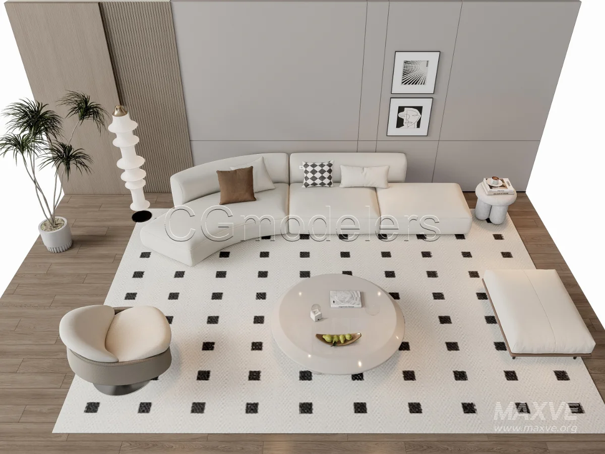 MODERN LUXURY LIVING ROOM SET 11 - Image 8