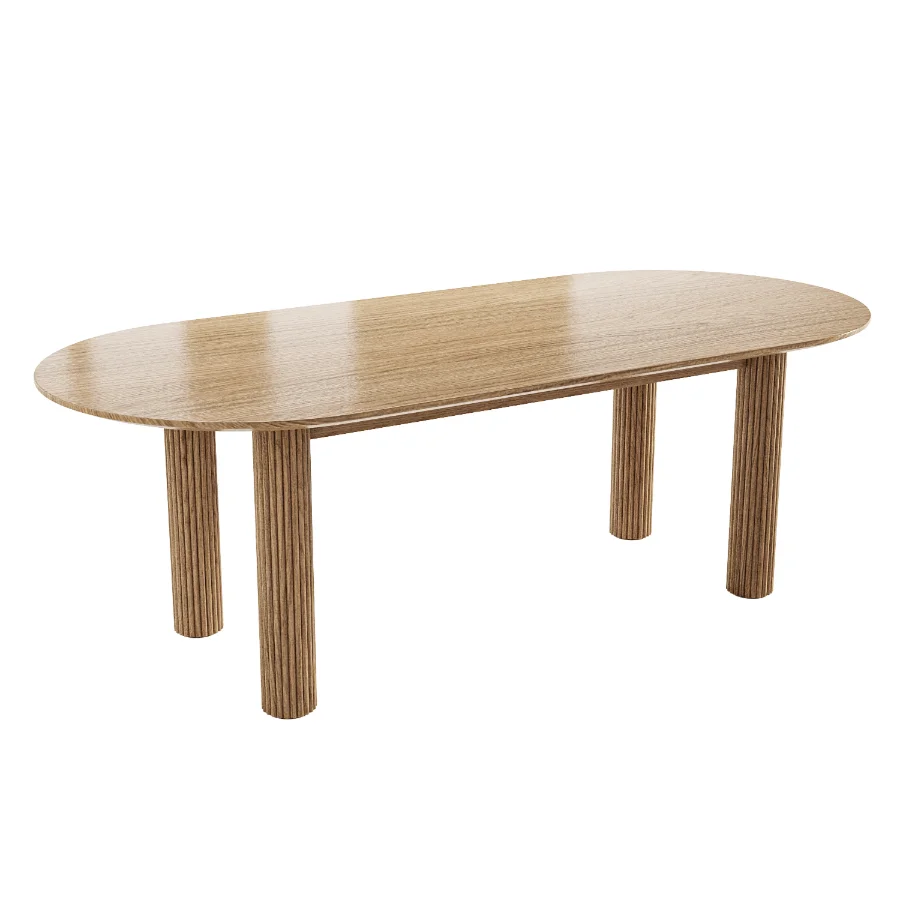 Oval Extendable Wooden Dining Table - Image 4
