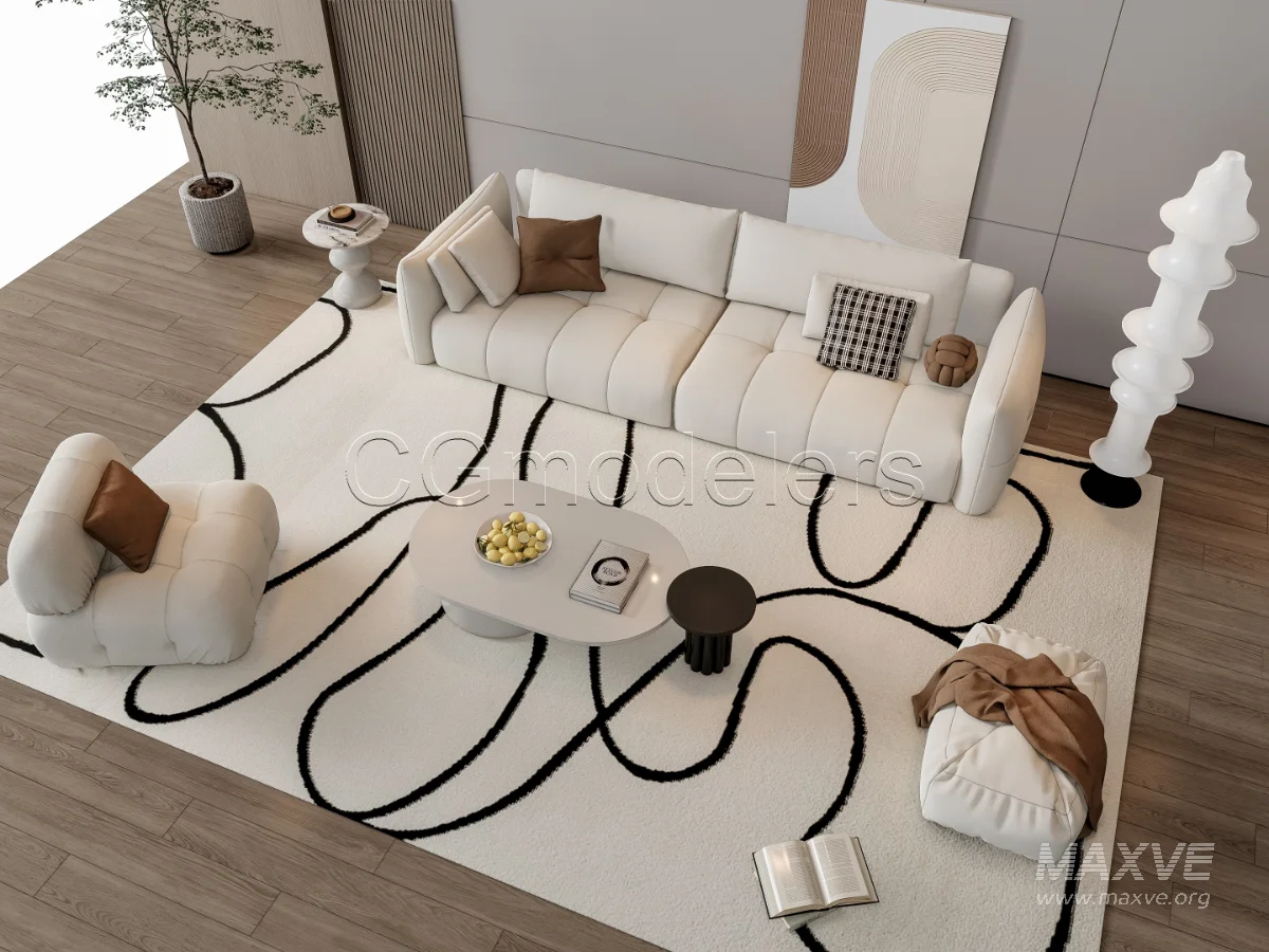 MODERN LUXURY LIVING ROOM SET 20 - Image 17