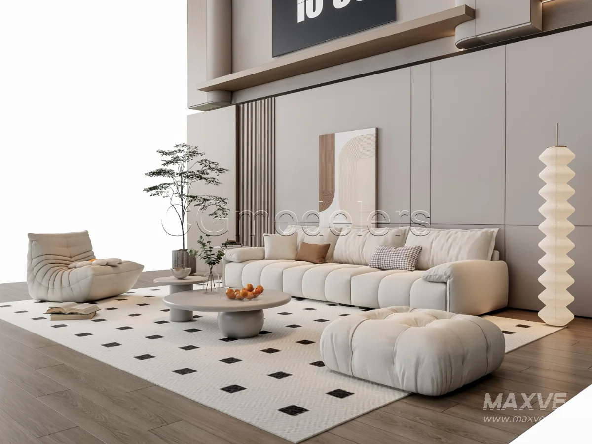 MODERN LUXURY LIVING ROOM SET 10 - Image 4