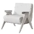 Casual White Lemon Color Emerald Green Arm Chair - Thumbnail 4