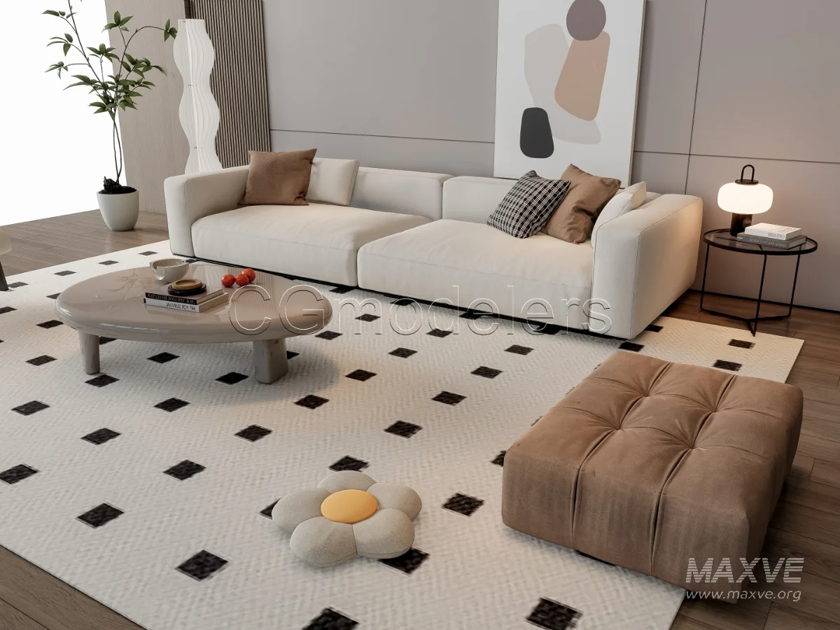 MODERN LUXURY LIVING ROOM SET 19 - Image 12
