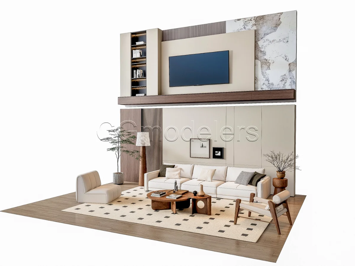 MODERN LUXURY LIVING ROOM SET 6 - Image 13
