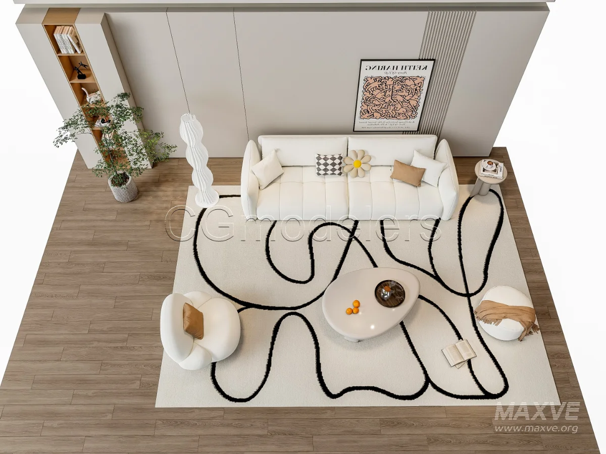 MODERN LUXURY LIVING ROOM SET 5 - Image 3
