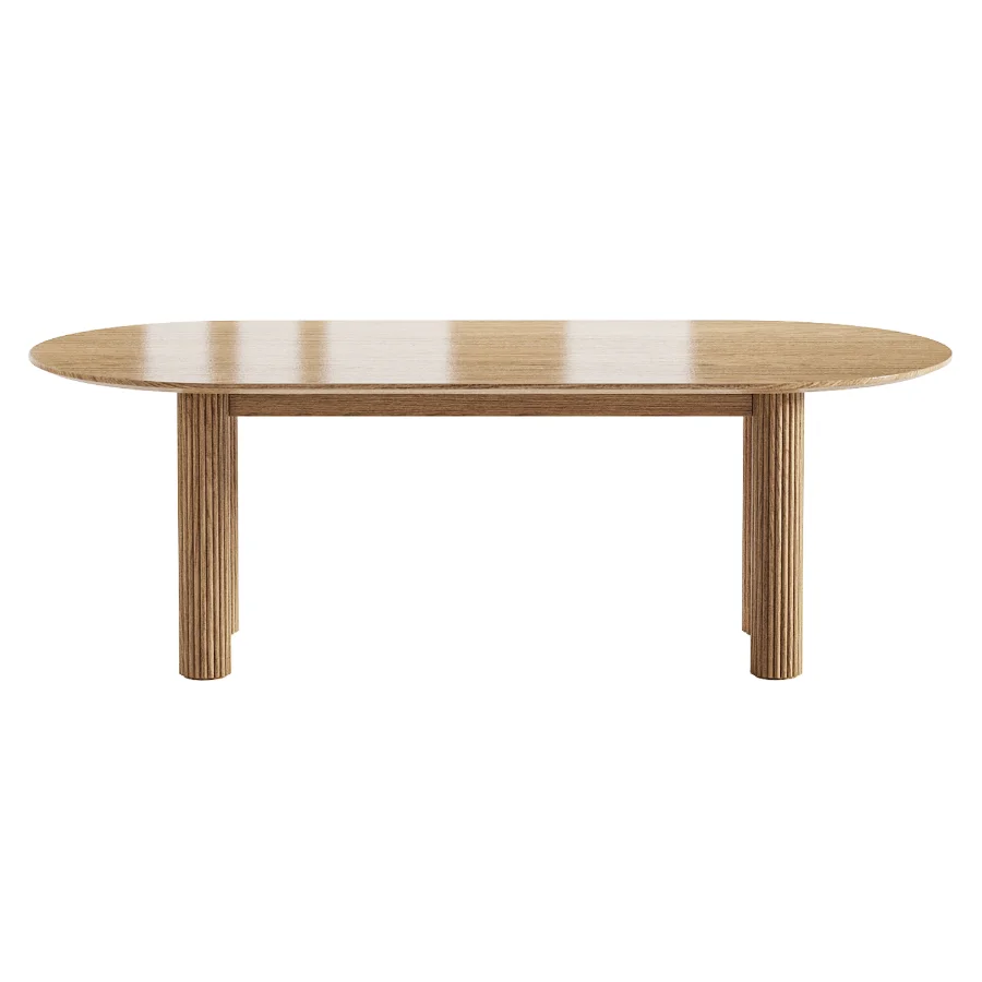 Oval Extendable Wooden Dining Table - Image 2