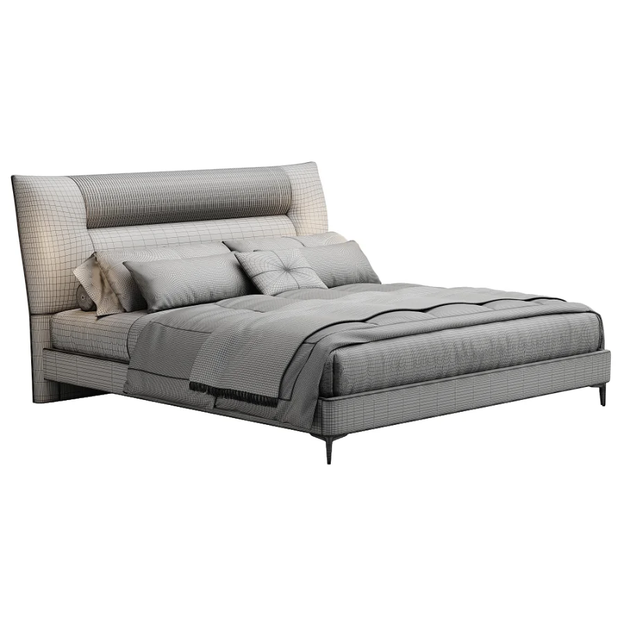 Scandinavian double bed 08 - Image 3