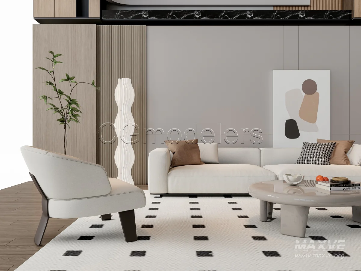 MODERN LUXURY LIVING ROOM SET 19 - Image 6