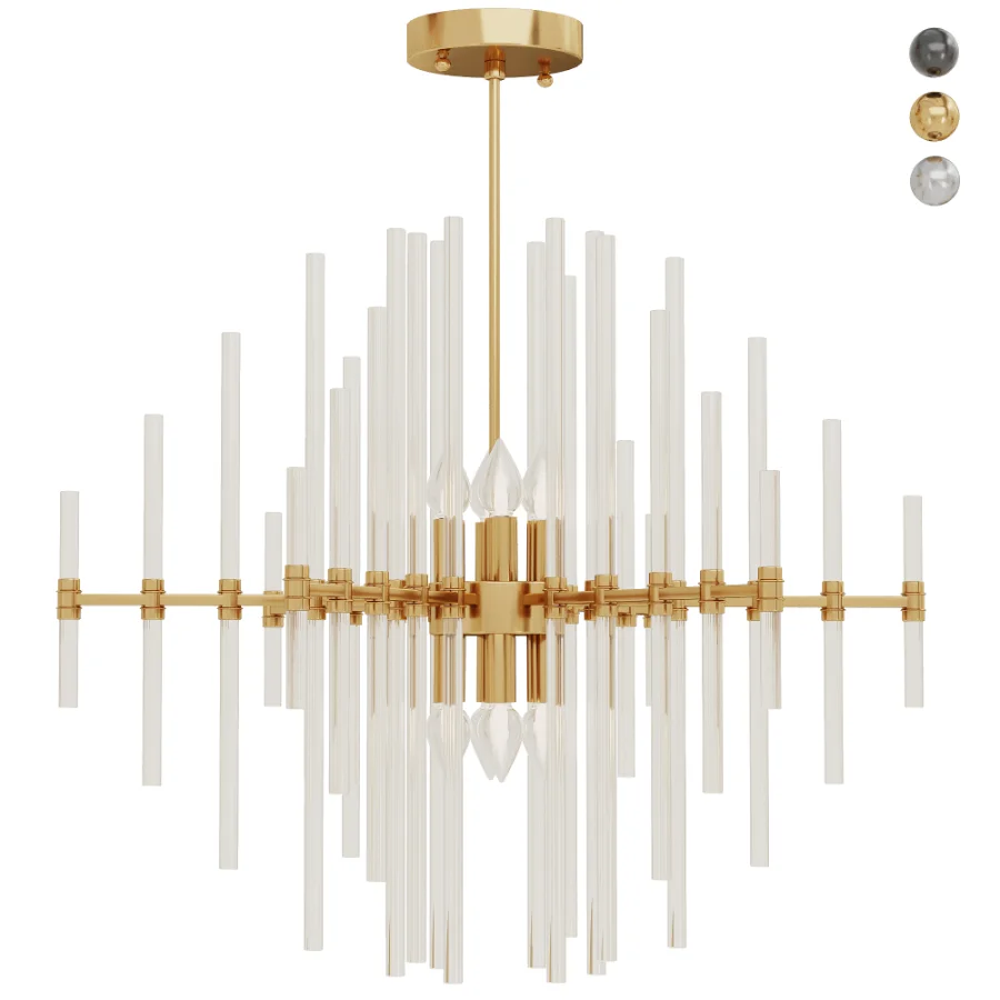 Sienna crystal rod pendant - Image 1