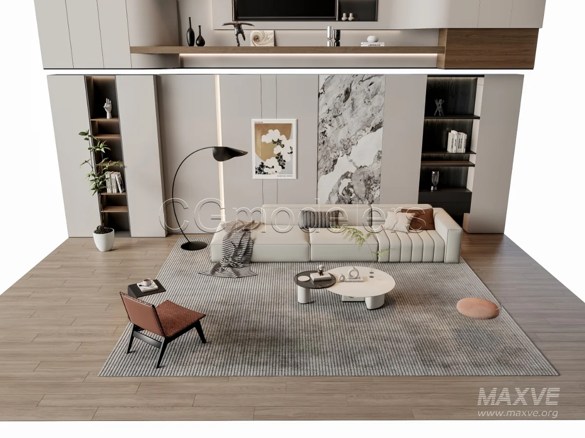 MODERN LUXURY LIVING ROOM SET 13 - Image 3