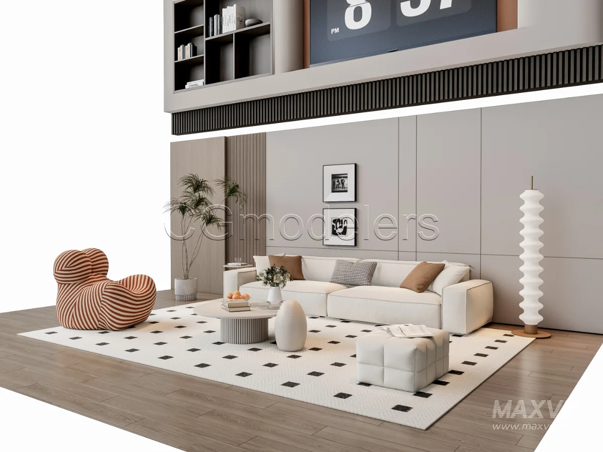 MODERN LUXURY LIVING ROOM SET 12 - Image 2